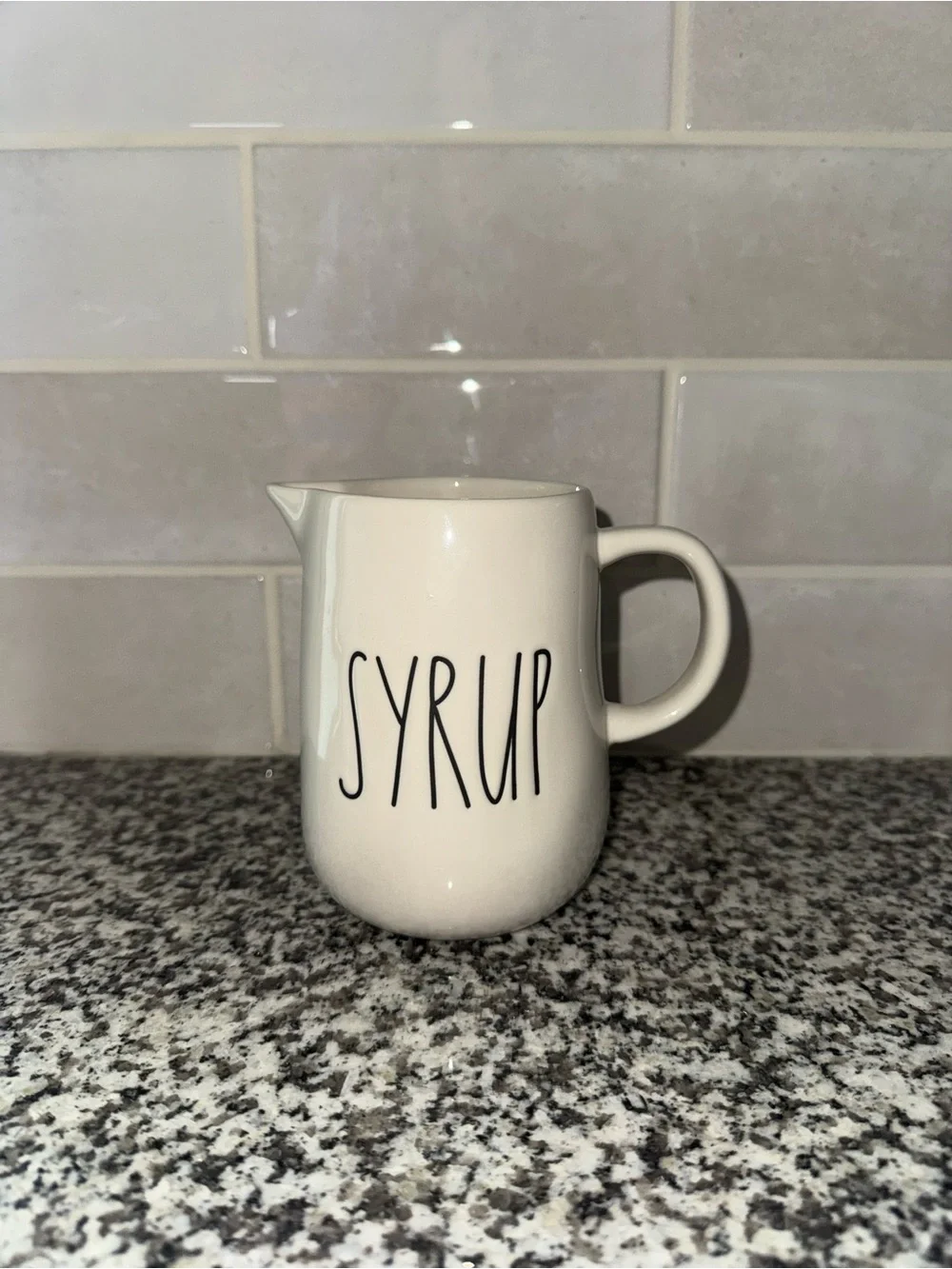 Rae Dunn small Ceramic Syrup Pitcher - Home Dining